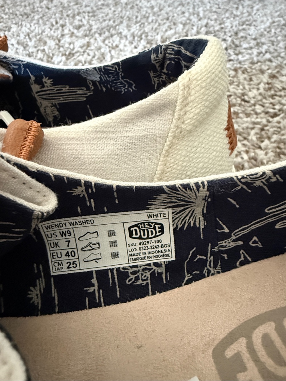 Women’s white Hey Dude slip-on loafers - Picture 2 of 4